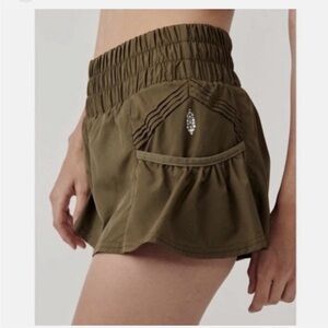 Olive Green Women's FP Movement Shorts // Tennis // Get Your Flirt On //